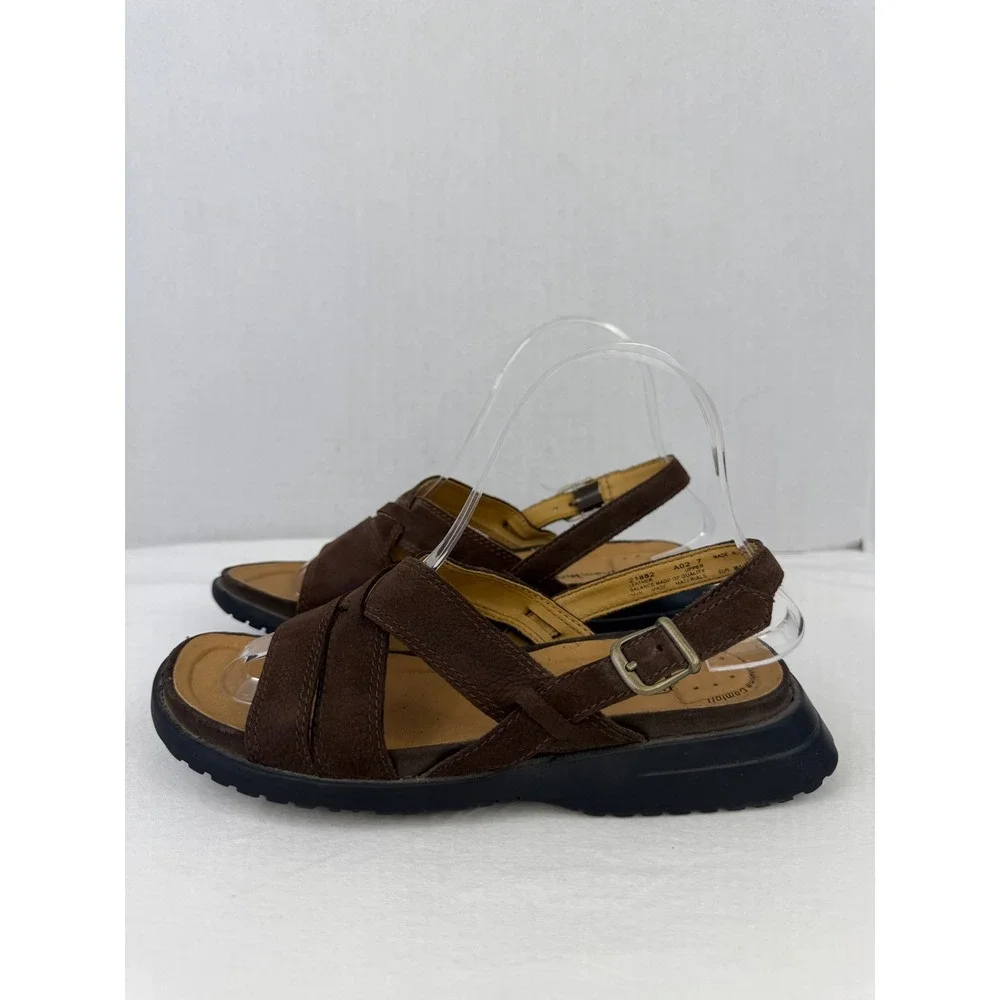 Thom McAn Womens Brown Leather Strappy Slingback Sandals Size‎ 7.5 21882